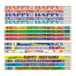 Musgrave Pencil Co. Inc. Motivational Pencils, No. 2 Lead, Teacher Birthday Assortment, Pack Of 144 Pencils
