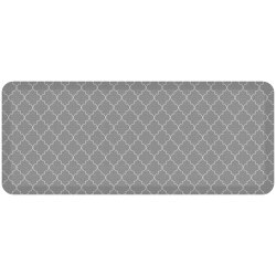 GelPro Designer Comfort Polyurethane Anti-Fatigue Mat For Hard Floors, 20" x 48", Trellis Gray