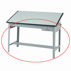 Safco® Precision Drafting Table Base, 35-1/2"H x 56-3/8"W x 30-1/2"D, Gray