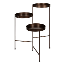 Kate and Laurel Finn 3-Tier Decorative Plant Stand Display, 10 in., Bronze