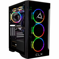 CLX SET Gaming Desktop PC, AMD Ryzen 9 32GB Memory, 1TB Solid State Drive, 4TB Hard Drive, Windows 11 Home, NVIDIA GeForce RTX 4080 16 GB GDDR6X, Black