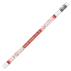 J.R. Moon Pencil Co. Pencils, HB #2/Medium, Fourth Graders Are #1, Multicolor, Pack Of 144 Pencils