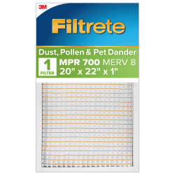 Filtrete 700 MPR Electrostatic Air Filter 747-6PK-EC, 20 in X 22 in x 1 in (50.8 cm x 55.8 cm x 2.5 cm)