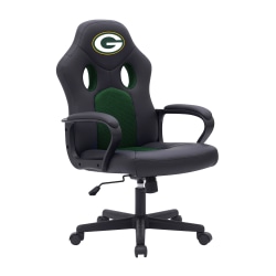 Imperial NFL Vision Faux Leather/Mesh High-Back Computer Gaming Chair, Green Bay Packers