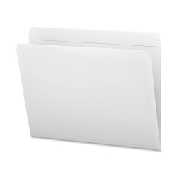 Smead® Straight-Cut File Folders, Letter Size, White, Box Of 100