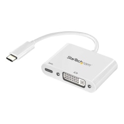 StarTech.com USB-C to DVI Adapter with Power Delivery (USB PD)
