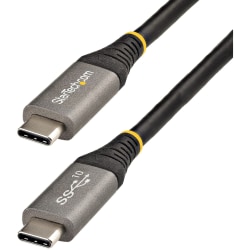StarTech.com 3ft 1m USB C Cable 10Gbps, USB-IF Certified USB-C Cable, USB 3.1/3.2 Gen 2 Type-C Cable, 5A/100W PD, DP Alt Mode, USB C Cord - 3.3ft/1m USB-C cable 10Gbps; USB 3.2/3.1 Gen 2; DP Alt mode (8K 30Hz)