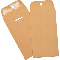 Business Source Heavy Duty Clasp Envelope - Clasp - 3 3/8" Width x 6" Length - 28 lb - Clasp - Brown Kraft - Kraft - 1 Box