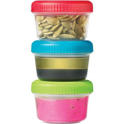 Starfrit Easy Lunch - Set of 3 Mini Containers - Dipping - Dishwasher Safe - Microwave Safe - Multi - Polypropylene Body - 3 / Set