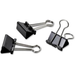 Officemate OIC Binder Clips, Small, 3/4", Black, Box Of 12