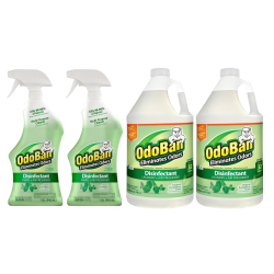 OdoBan® Odor Eliminator Disinfectant, Original Eucalyptus Scent, Case Of 2 Quart Sprays And 2 Gallon Concentrates