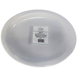 Hoffman Vertex China Catalina Collection Narrow Rim Platters, 11-1/2", Bright White, Case Of 12 Platters
