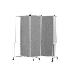 National Public Seating Room Divider, 3 Sections, 72"H x 72"W x 27"D, Gray