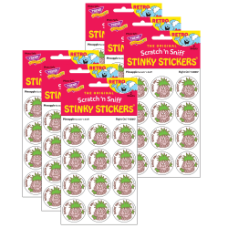 Trend Retro Scratch 'n Sniff Stinky Stickers, Right On!/Pineapple, 24 Stickers Per Pack, Set Of 6 Packs