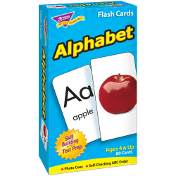 TREND Alphabet Skill Drill Flash Cards, 6" x 3 1/2", Pre-K To Grade 1, Set Of 80