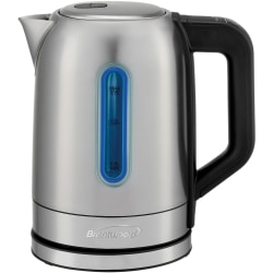 Brentwood 1500W 1.79 Qt Cordless Digital Stainless Steel Kettle With 5 Temperature Presets & Swivel Base, Silver