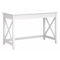 Bush Furniture Key West 48"W Writing Desk, Pure White Oak, Standard Delivery