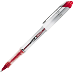 uniball™ Vision Elite Rollerball Pen, Bold Point, 0.8 mm, Light Gray Barrel, Red Ink