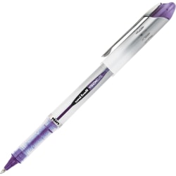 uni-ball® Vision Elite Rollerball Pen, 0.8 mm, Light Gray Barrel, Purple Ink