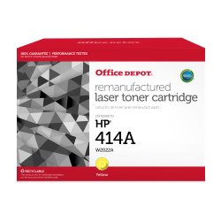 Office Depot Brand® Remanufactured Yellow Toner Cartridge Replacement For HP 414A, OD414AY