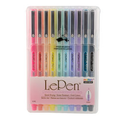 Marvy Uchida LePen Micro-Fine Point Pen, Pastel, 10 Colors