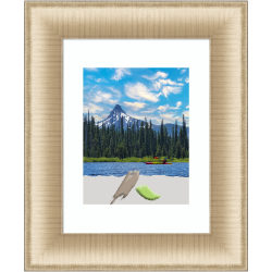 Amanti Art Elegant Picture Frame, 16" x 19", Opening Size 11" x 14" (Matted To 8" x 10"), Brushed Honey