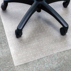 Floortex® Advantagemat® Vinyl Rectangular Chair Mat for Carpets up to 1/4", 48" x 118", Clear