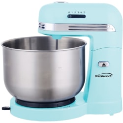 Brentwood SM-1162BL 5-Speed Stand Mixer with 3.5 Quart Stainless Steel Mixing Bowl, Blue - 250 W - Blue