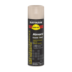 Rust-Oleum Hard Hat High Performance V2100 System Rust Preventive Enamel Spray Paint, 15 Oz, Gloss Almond, Case Of 6 Cans
