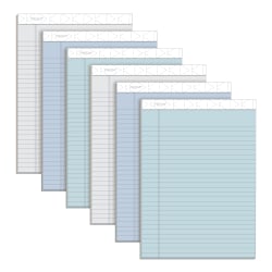 TOPS™ Prism+™ Color Writing Pads, 8 1/2" x 11 3/4", 100% Recycled, Legal Ruled, 50 Sheets, Assorted Colors, Pack Of 6 Pads