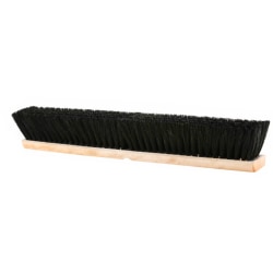 Globe Commercial Products Tampico Push Broom Head, 24" x 3-1/2", Black