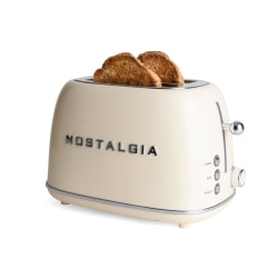 Nostalgia Classic Retro 2-Slice Toaster, Cream, Total Qty 1