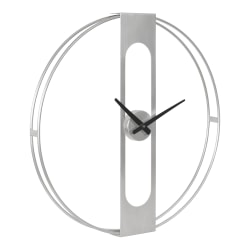 Uniek Kate and Laurel Urgo Wall Clock 22in, Silver