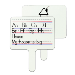 C-Line 2-Sided Dry-Erase Answer Paddle, 6" x 8", White