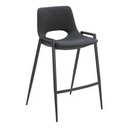 Zuo Desi Counter-Height Stools, Black, Set Of 2 Stools