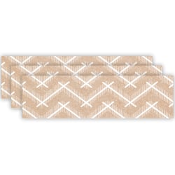 Creative Teaching Press EZ Borders, Krafty Pop Kraft Chevron, 24 Borders Per Pack, Set Of 3 Packs