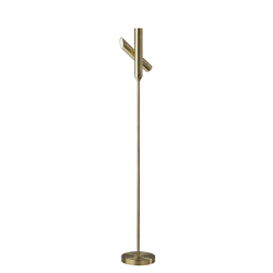 Adesso Vega LED Torchiere Lamp, 68"H, Antique Brass