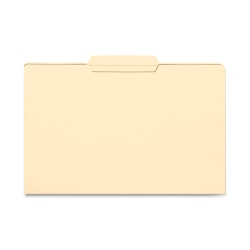 Smead® File Folders, Legal Size, 1/3 Cut, Center Tab Cut, Manila, Box Of 100