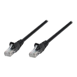 Intellinet Network Patch Cable, Cat5e, 1.5m, Black, CCA, U/UTP, PVC, RJ45, Gold Plated Contacts, Snagless, Booted, Lifetime Warranty, Polybag - Patch cable - RJ-45 (M) to RJ-45 (M) - 5 ft - UTP - CAT 5e - snagless - black