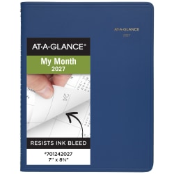 AT-A-GLANCE® 2027 Monthly Planner, Blue, Medium, 7" x 8 3/4"