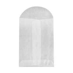 LUX Coin Envelopes, #1, Flap Closure, Glassine, Pack Of 250