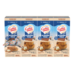 Coffee mate Almond Milk Vanilla Liquid Creamer - Vanilla Almond Milk Flavor - 0.38 fl oz (11 mL) - 4/Carton - 50 Per Box