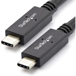 StarTech.com USB C Cable With Power Delivery, 3.3'