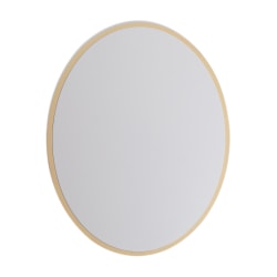 U Brands® Large Magnetic Oval Mirror, 9"H x 7"W x 1/4"D, Gold
