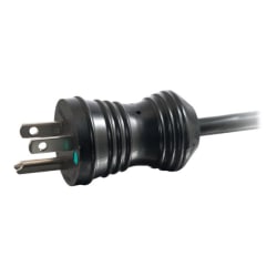 C2G 6ft Hospital Grade Coiled Power Cord - 18 AWG - NEMA 5-15P to IEC320C13 - TAA Compliant - Black - Power cable - power IEC 60320 C13 to NEMA 5-15 (M) - 6 ft - coiled - black