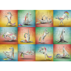 Willow Creek Press 1,000-Piece Puzzle, 26-5/8" x 19-1/4", Unicorn Yoga