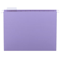 Smead® 1/5-Cut Color Hanging Folders, Letter Size, Lavender, Box Of 25