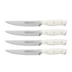Henckels Forged Accent 4-Piece Steak Knife Set, White