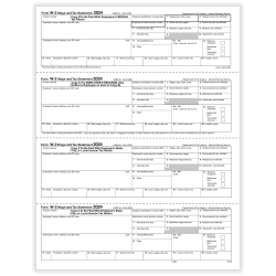 ComplyRight® W-2 Tax Forms, 4-Up (N-Style), Employee’s Copies B, C, 2, 2 Combined, Laser, 8-1/2" x 11", Pack Of 25