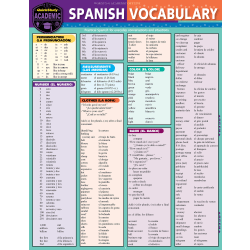 QuickStudy Guide, Spanish Vocabulary